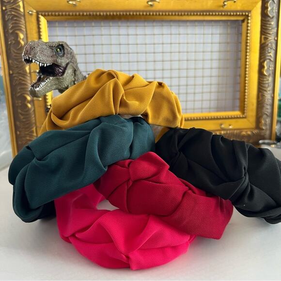 Ruched Fabric "The Sue" Headband Mustard - Picture 3 of 4